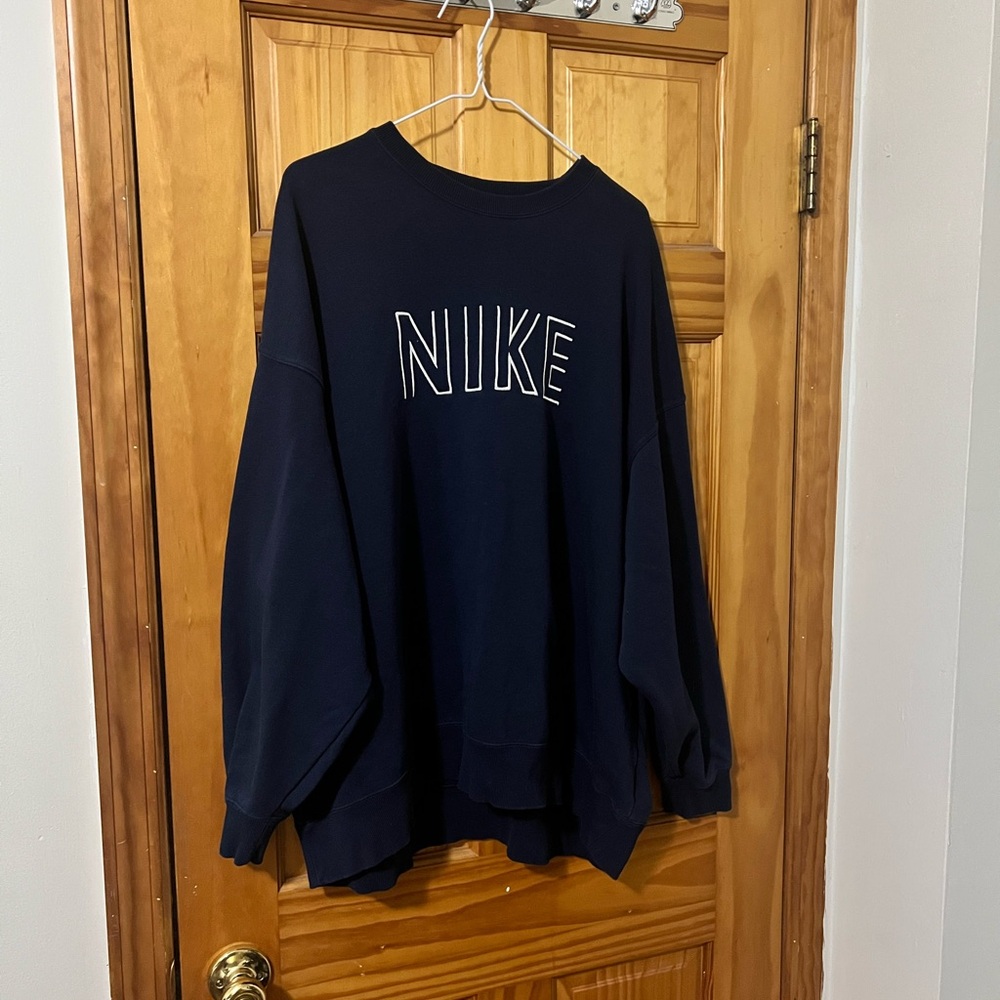 Nike Navy Blue Oversized Sweatshirt